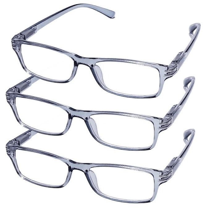 3 Pack Reading Glasses for Men and Women Comfortable Scratch Resistant Reading Glasses for Phone Computer +1.00 to +4.00 with Case and Free Cotton Handkerchief - Image 1